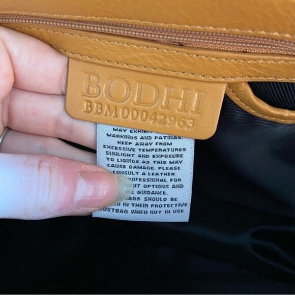 New BODHI laptop satchel messenger bag tan and brown - Picture 8 of 13